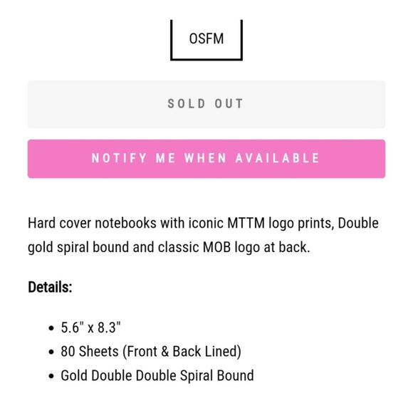 NWT Married to the Mob B!tch Logo Spiral Notebook - Picture 5 of 6